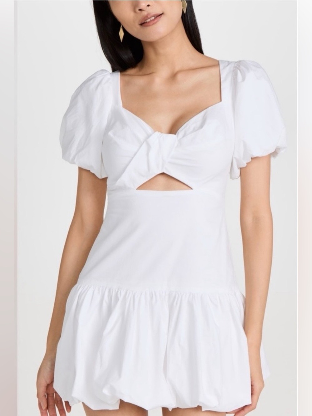 💛 ASTR the Label White Puffy Syah Dress